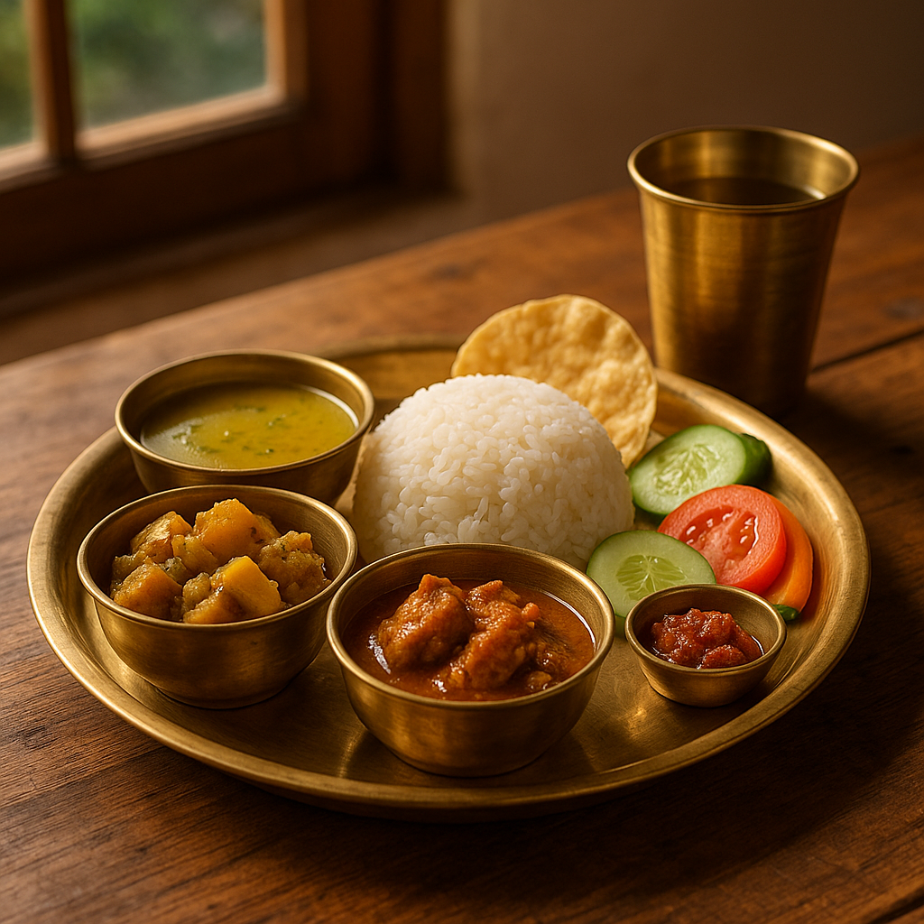 Homemade meals served at Chandrakala Homestay