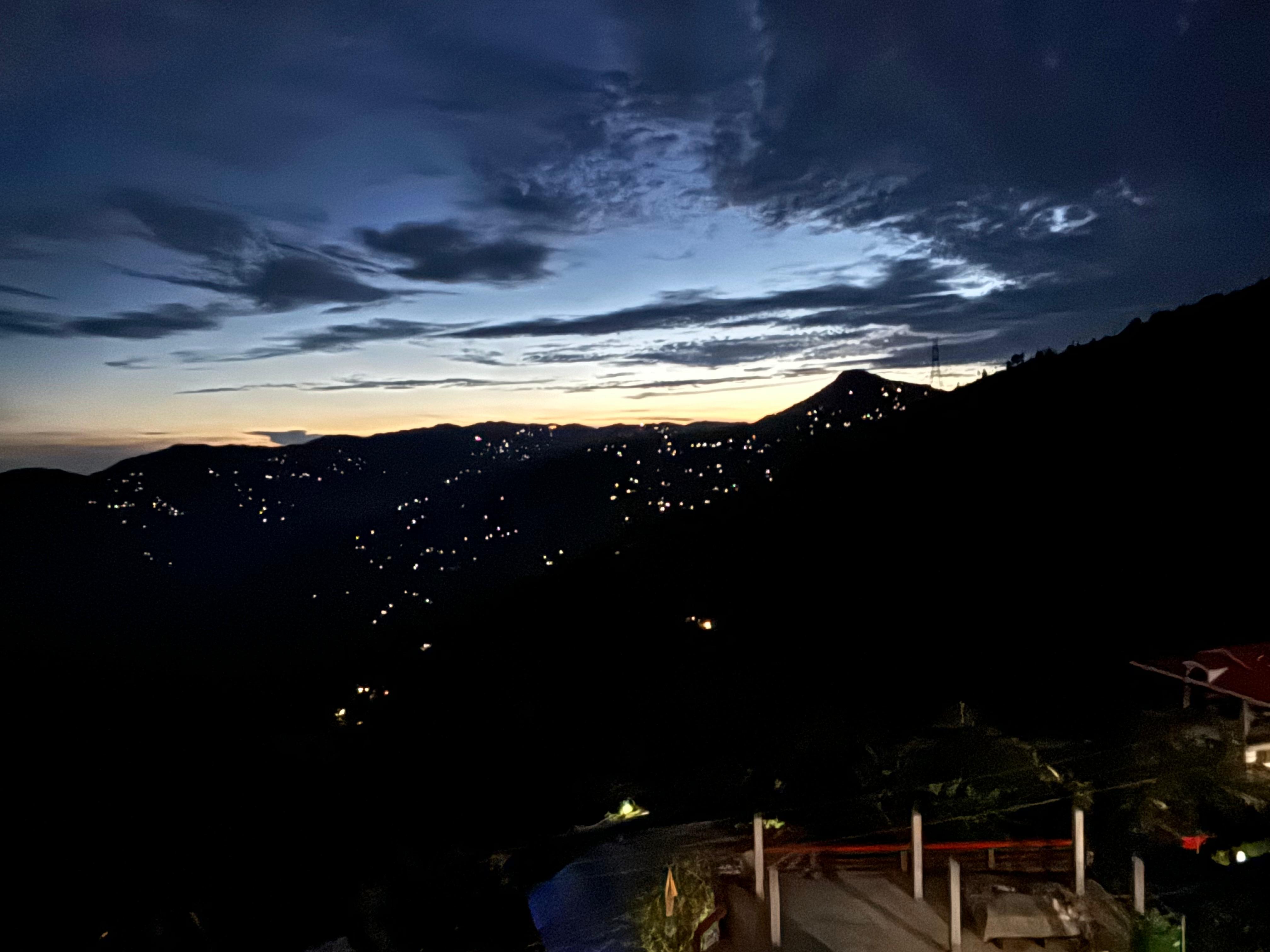 Night view of Chandrakala Homestay surroundings