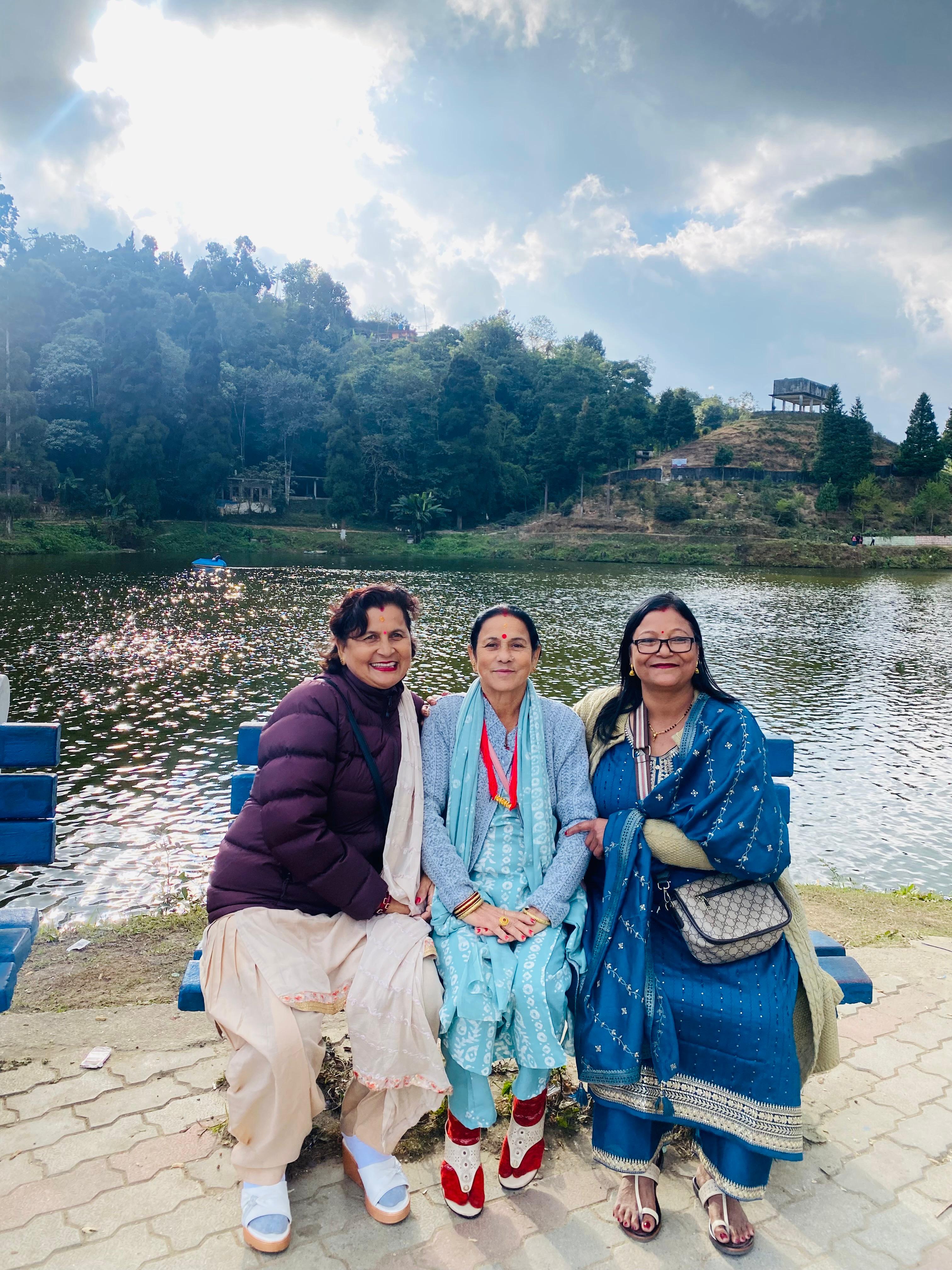 Distant mountain view from a nearby viewpoint