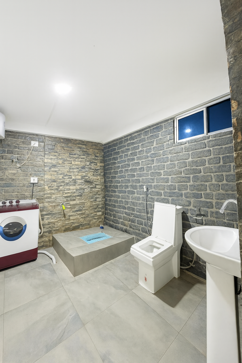 Attached bathroom for triple-bedded room – mirror and shower